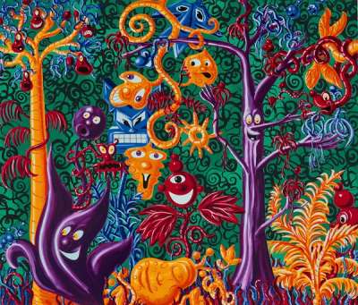 Juicy Jungle - Signed Print by Kenny Scharf 1988 - MyArtBroker