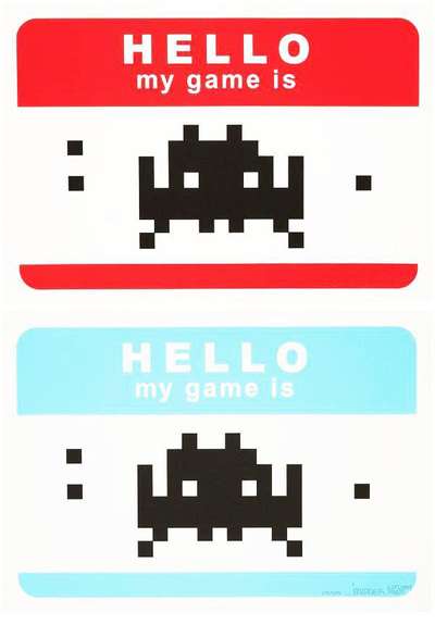Hello My Game Is (set) - Signed Print by Invader 2009 - MyArtBroker