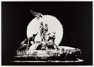 Banksy: Flag (formica) - Signed Print