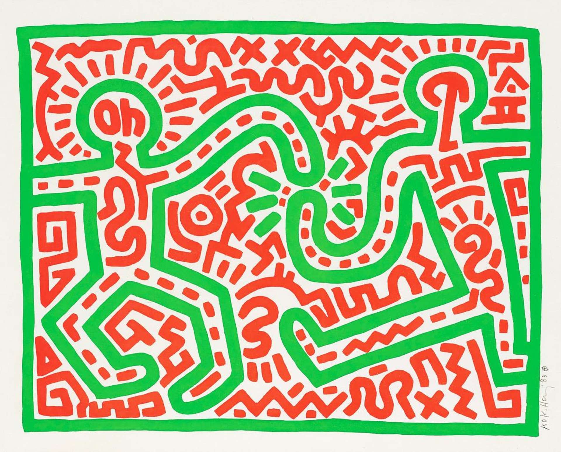 Untitled 1983 - Signed Print by Keith Haring 1983 - MyArtBroker