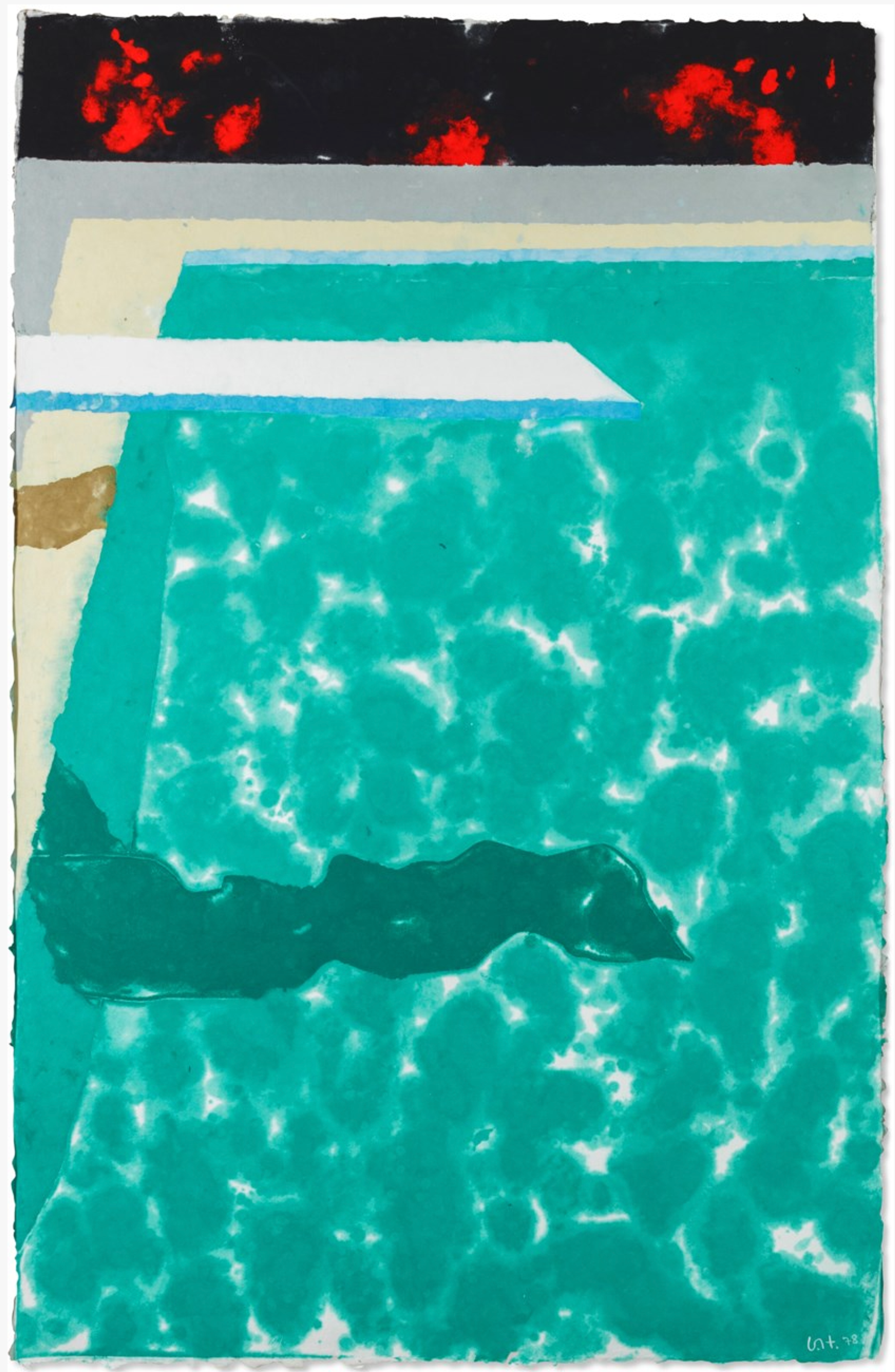 Green Pool with Diving Board and Shadow (Paper Pool 3) by David Hockney - MyArtBroker