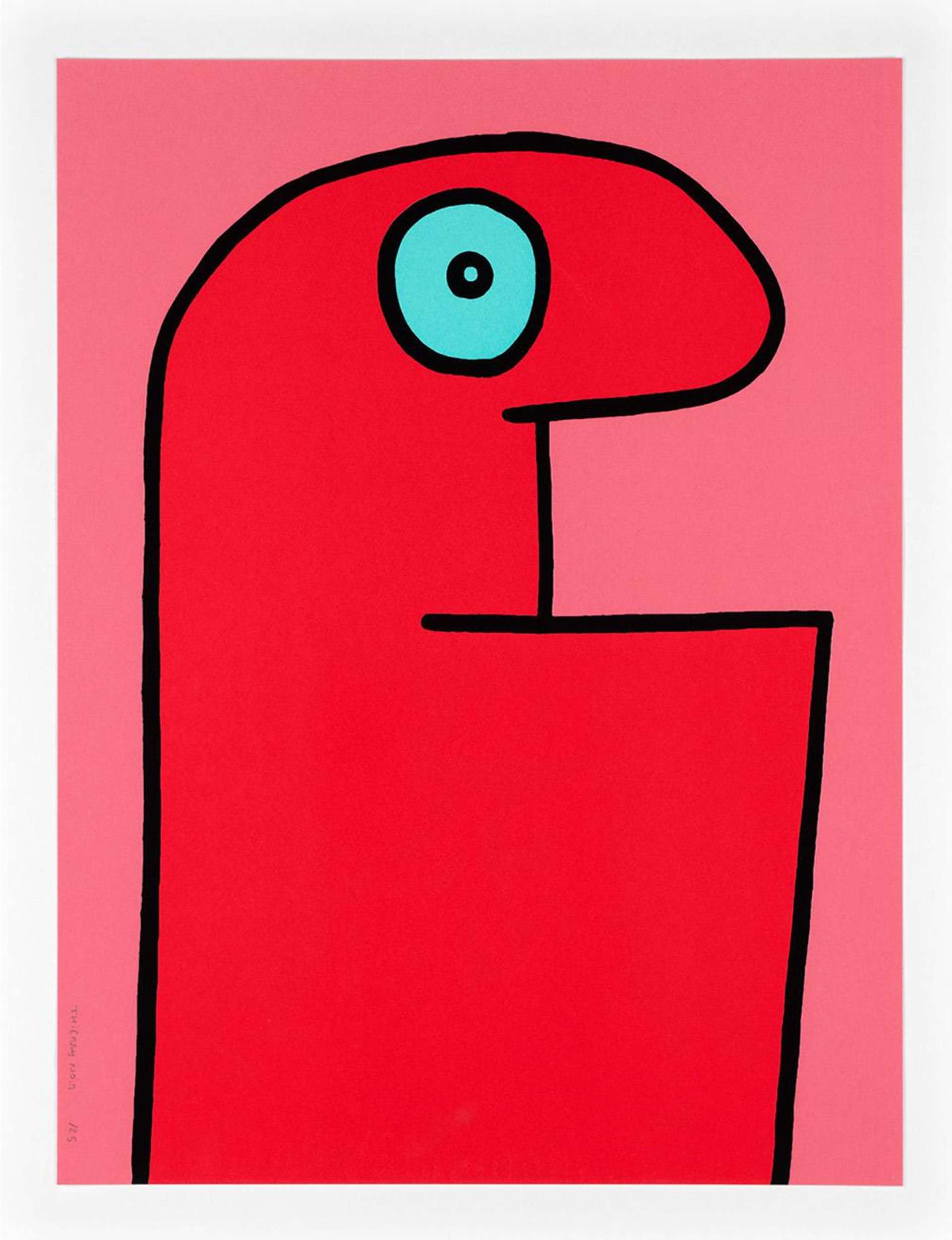 Red Head - Signed Print by Thierry Noir 2014 - MyArtBroker