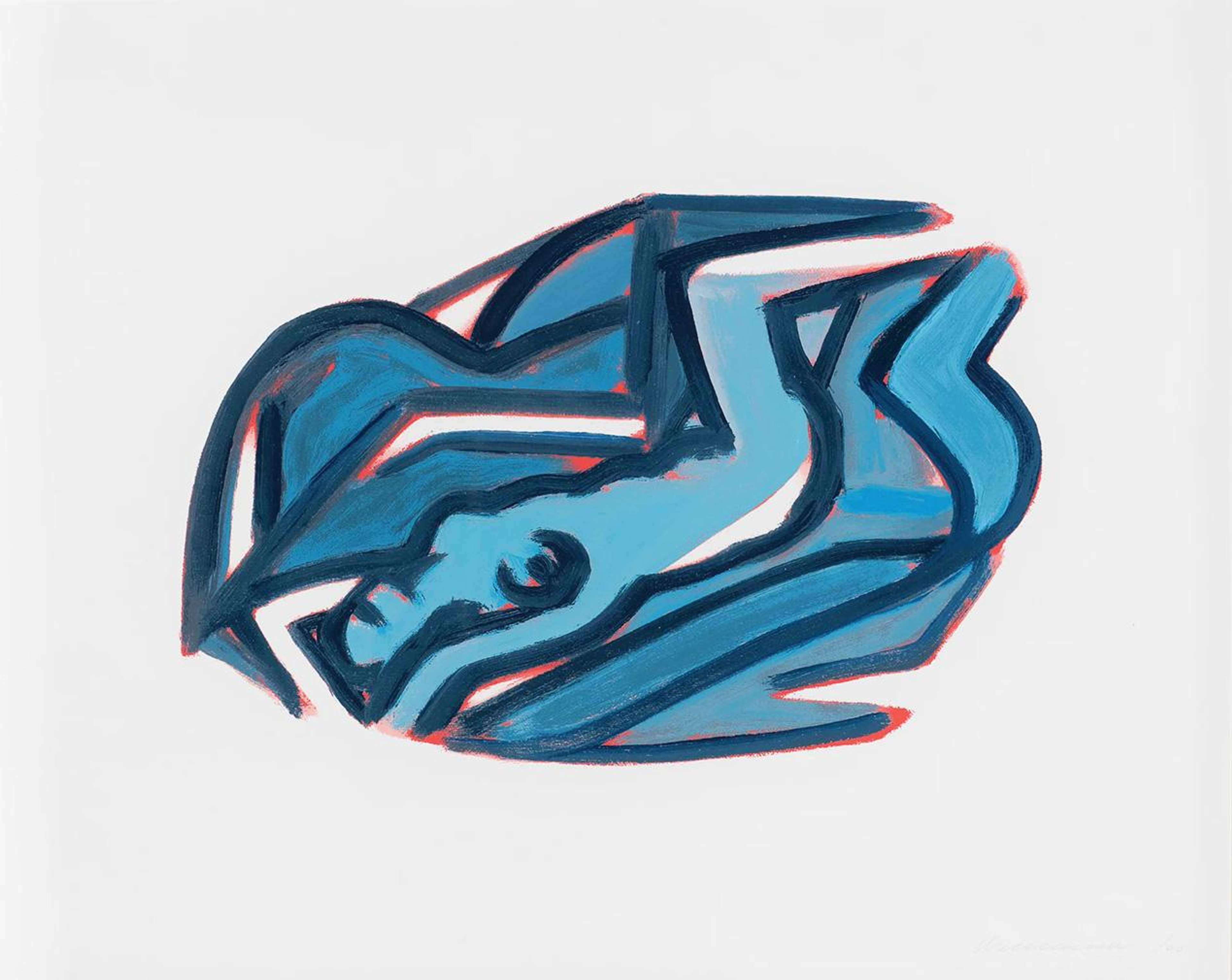 Blue Nude #5 - Signed Print by Tom Wesselmann 2000 - MyArtBroker