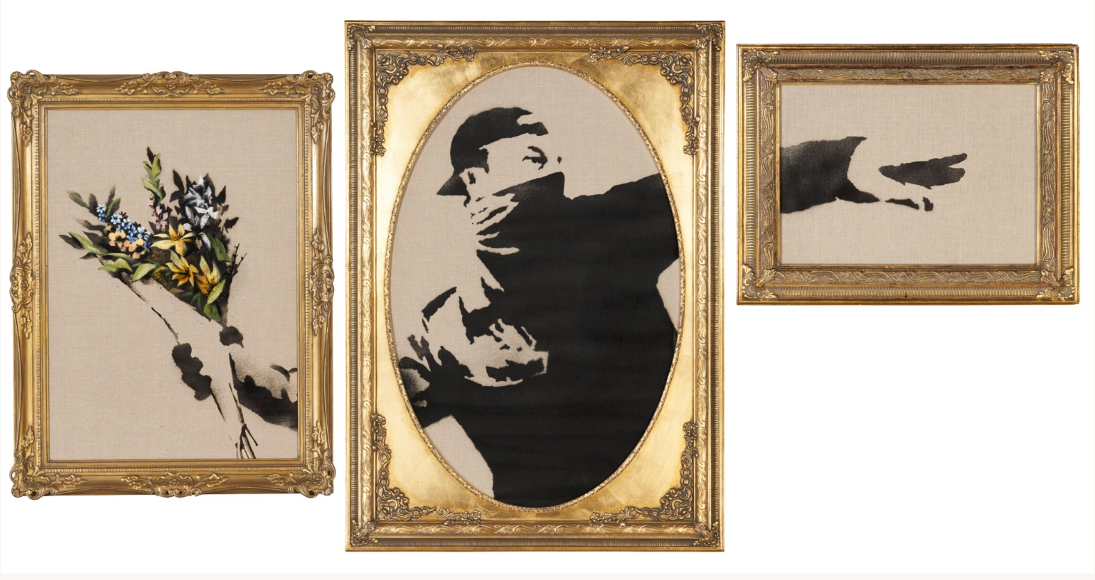 Flower Thrower Triptych by Banksy - Christie's 