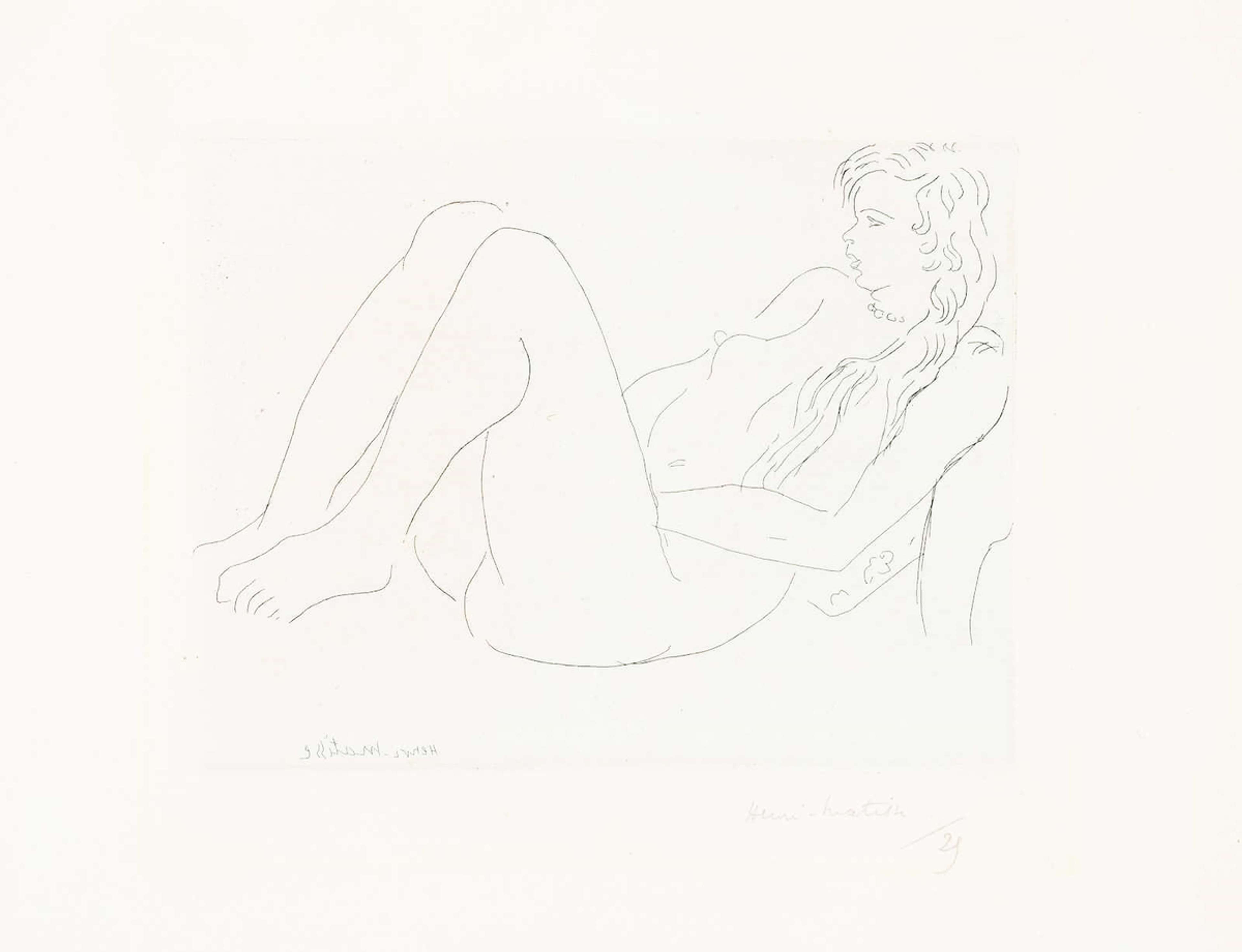 Nu Au Collier Et Aux Cheveux Longs - undefined by Henri Matisse 1920 - MyArtBroker