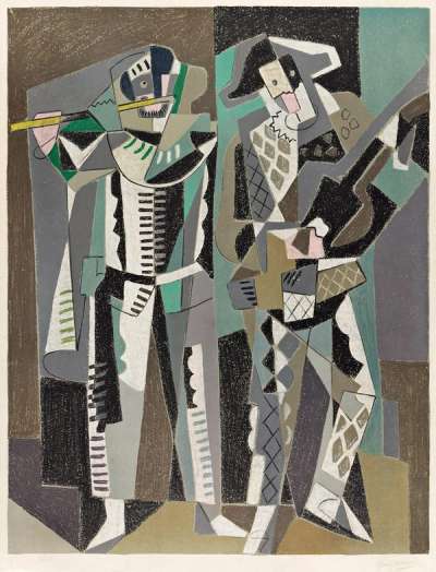 Commedia Dell'Arte - Signed Print by Gino Severini 1958 - MyArtBroker