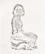 Tom Wesselmann: Monica Sitting With Robe Half Off - Signed Print
