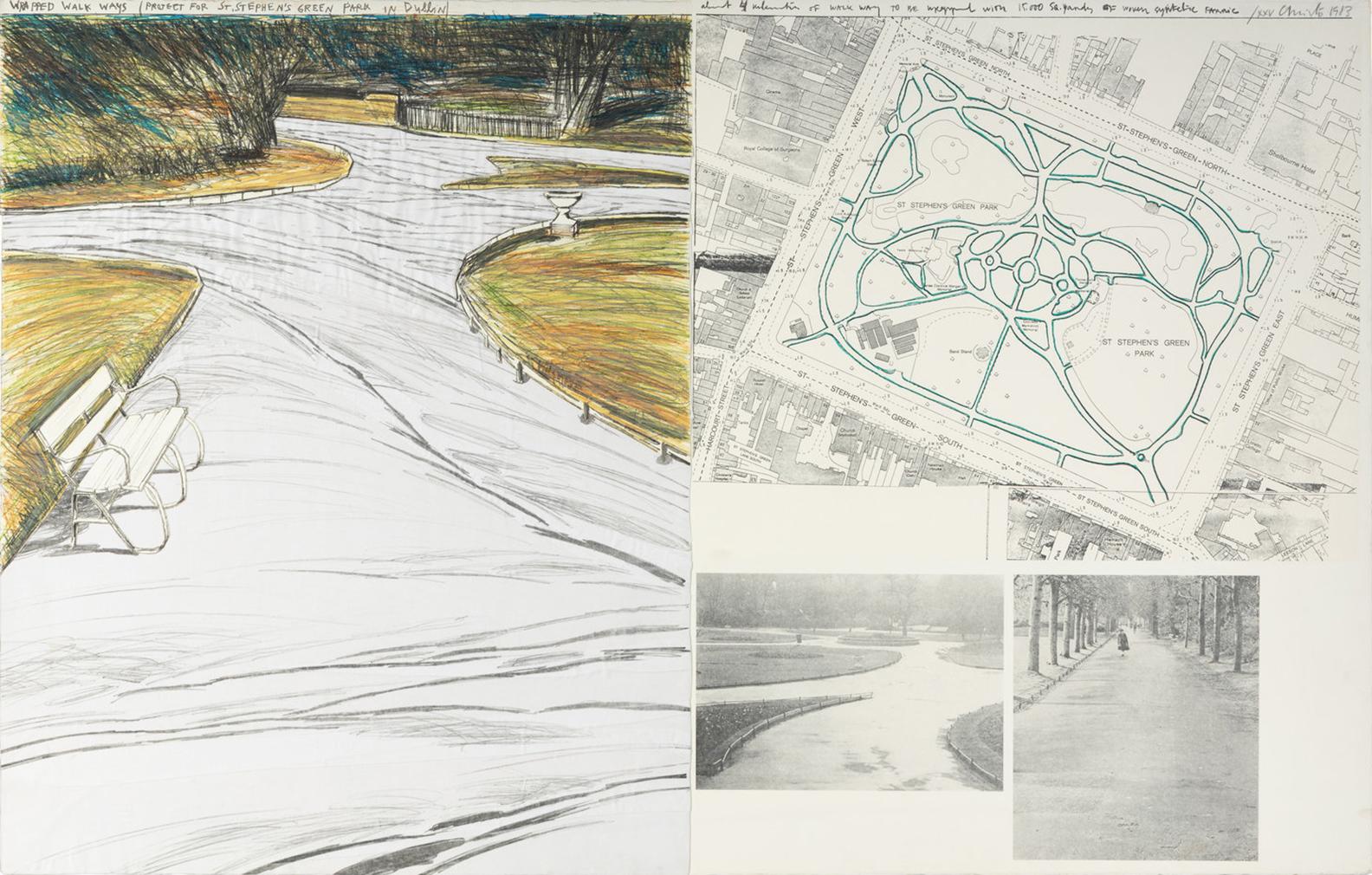 Christo Wrapped Walkways, Project For St. Stephens Green Park