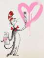 Mr Brainwash: The Cat And The Heart - Pink - Signed Print