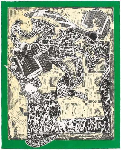 Frank Stella: Green Journal - Signed Print