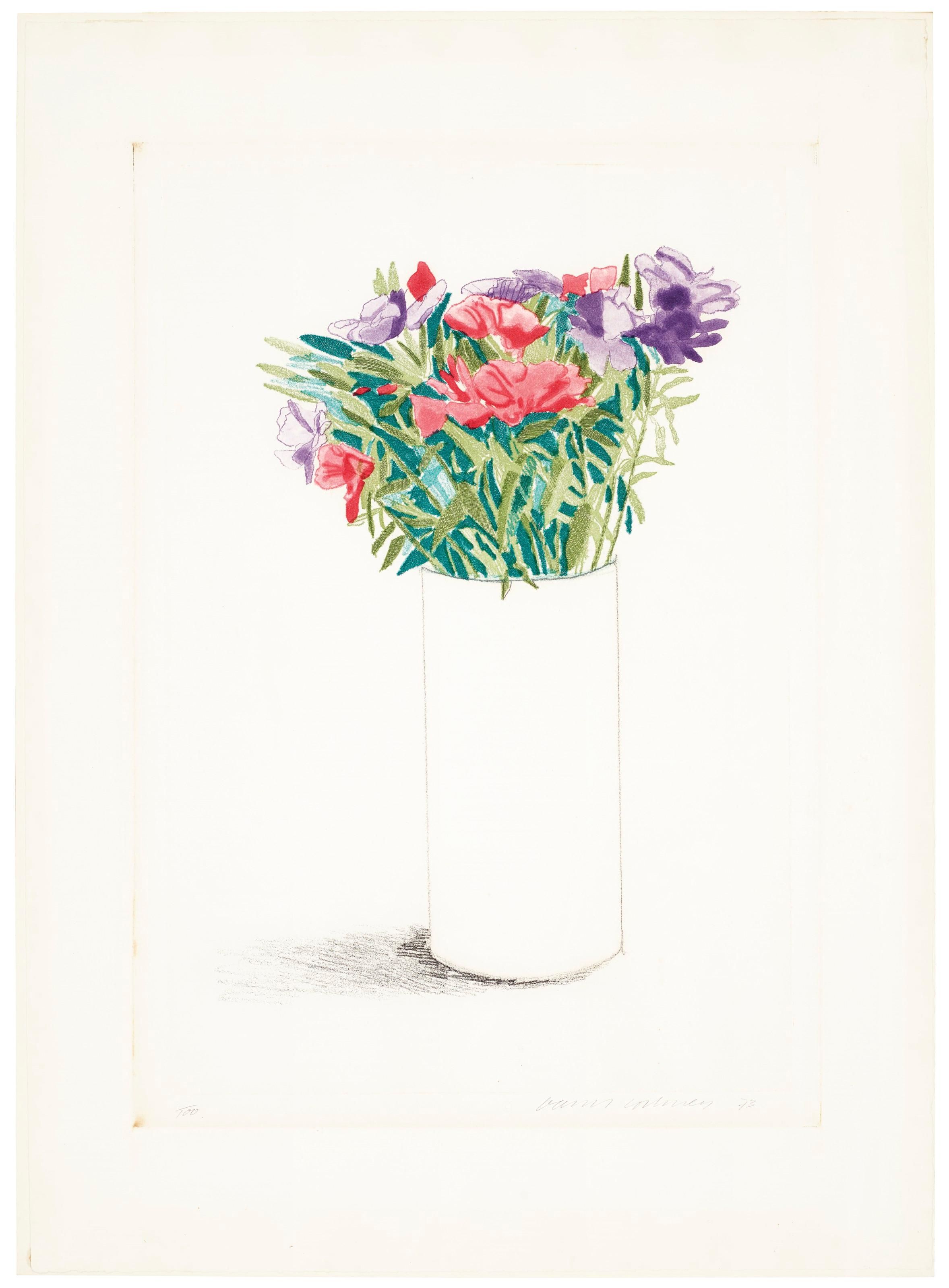 デイヴィッド・ホックニー「アマリリス イン ベース」 David Hockney Amaryllis In Vase (Signed Print) 1984 | For Sale
