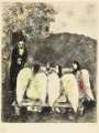 Marc Chagall: Abraham Et Les Trois Anges - Signed Print