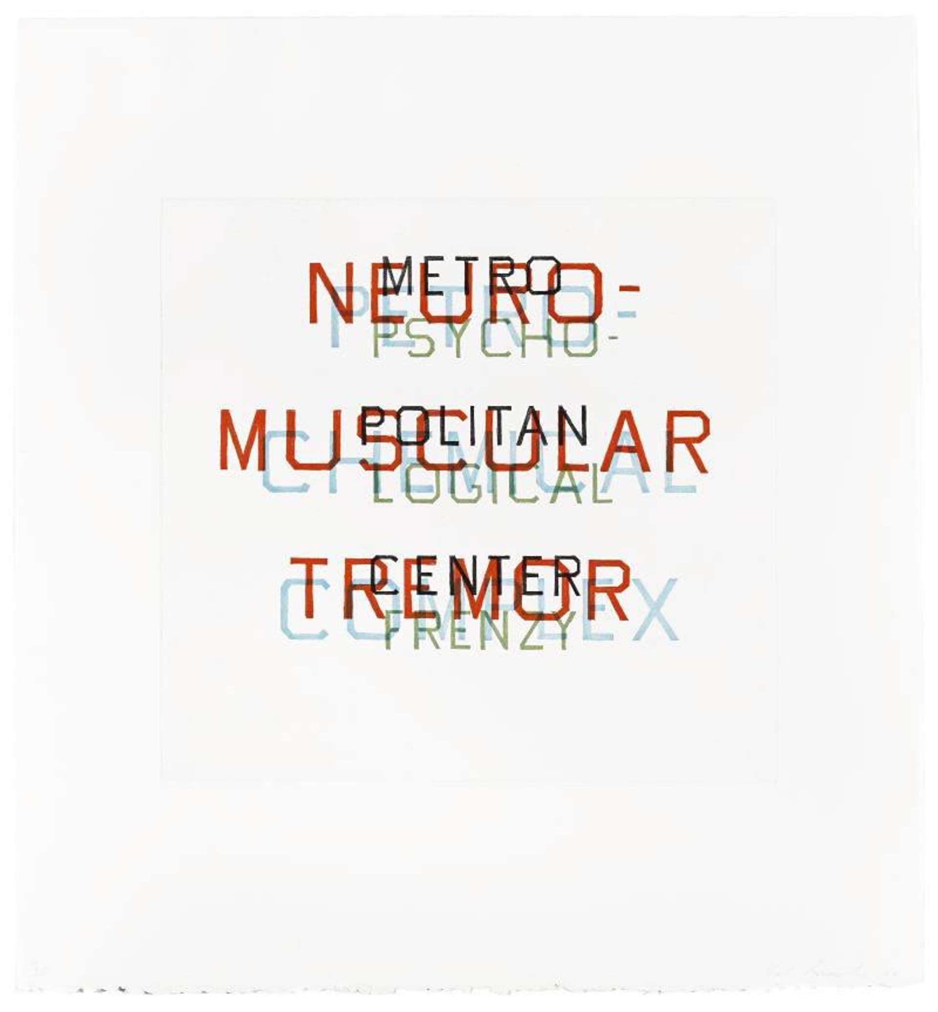 Ed Ruscha: Metro, Petro, Neuro, Psycho - Signed Print