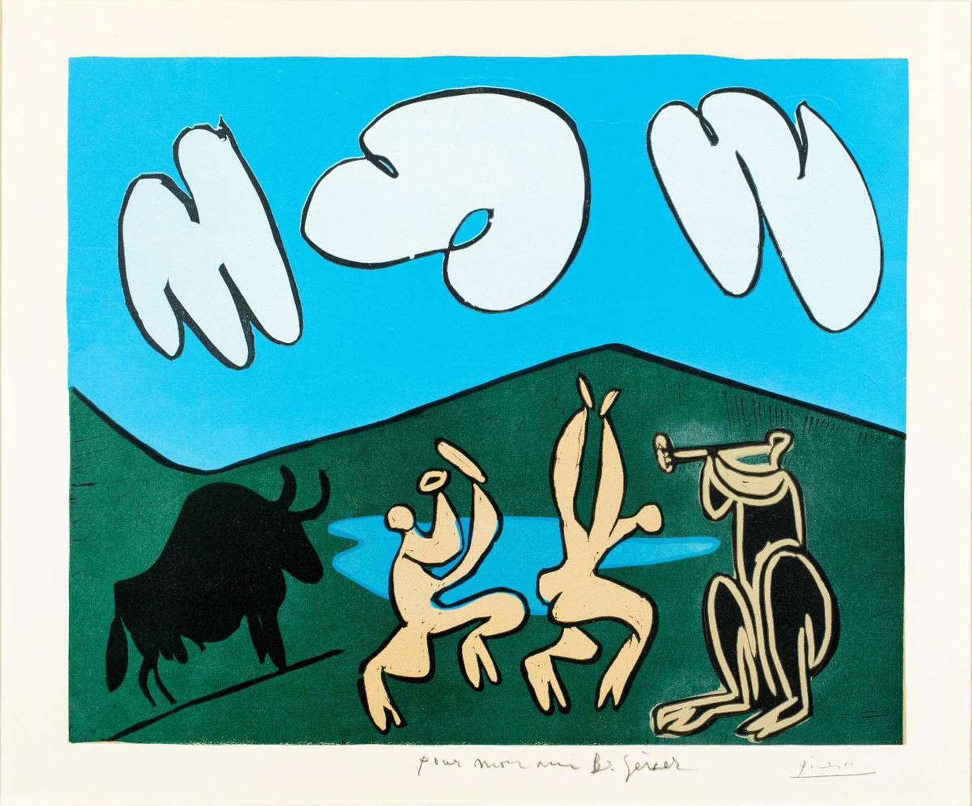 Bacchanale Au Taureau Noir - Signed Print by Pablo Picasso 1959 - MyArtBroker