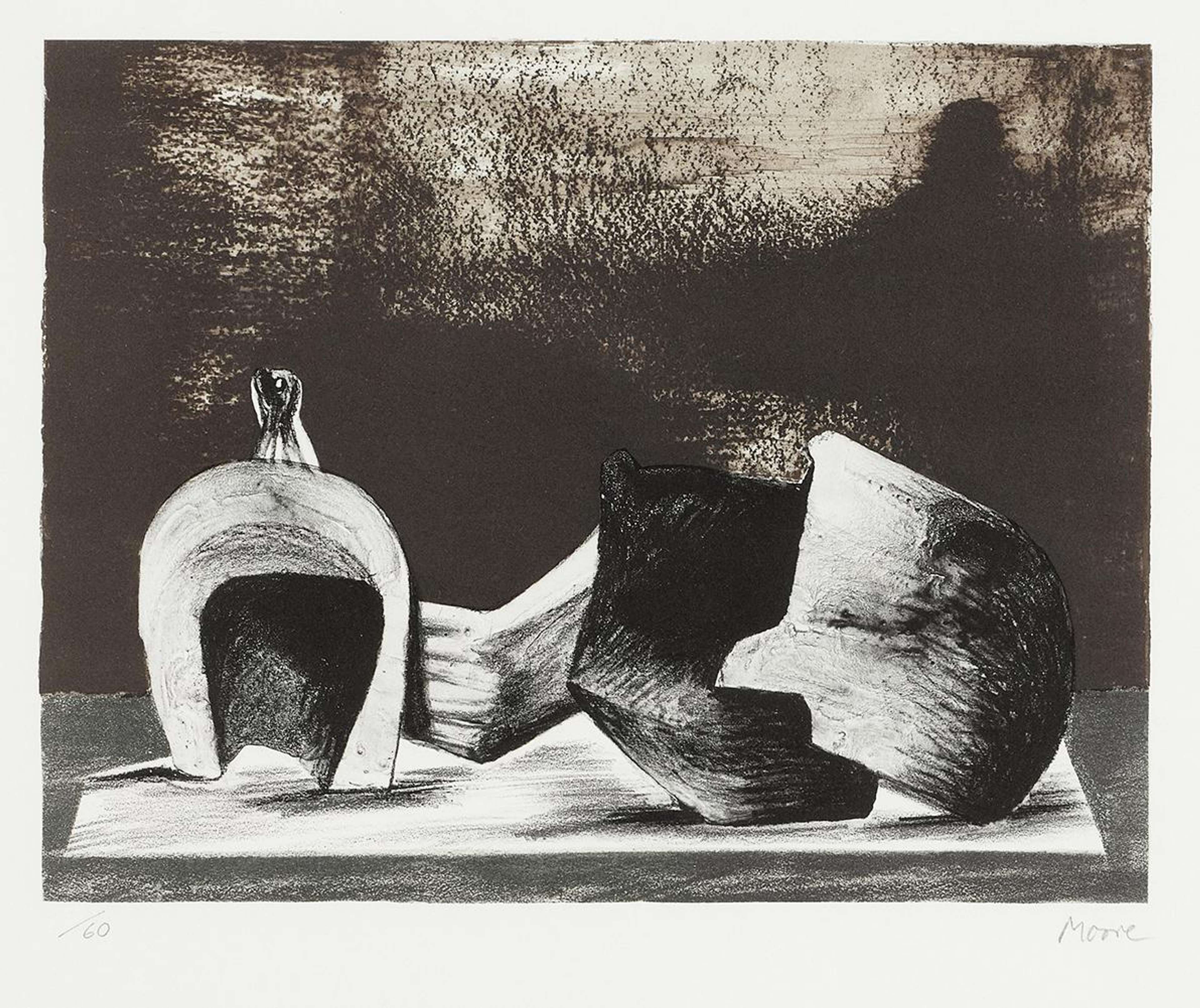 Reclining Figure, Interior Setting II - Signed Print by Henry Moore 1977 - MyArtBroker