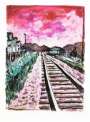 Bob Dylan: Train Tracks Pink (2018) - Signed Print
