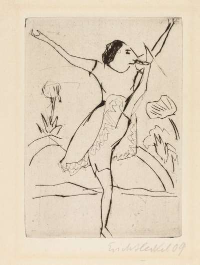 Roman Dancer - Signed Print by Erich Heckel 1909 - MyArtBroker