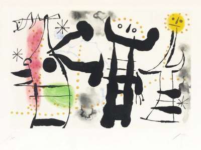 Les Philosophes II - Signed Print by Joan Miró 1958 - MyArtBroker