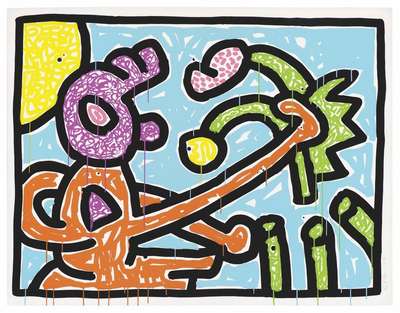 Keith Haring: Flowers I - Signed Print