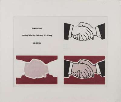 Castelli Handshake Poster - Signed Print by Roy Lichtenstein 1962 - MyArtBroker