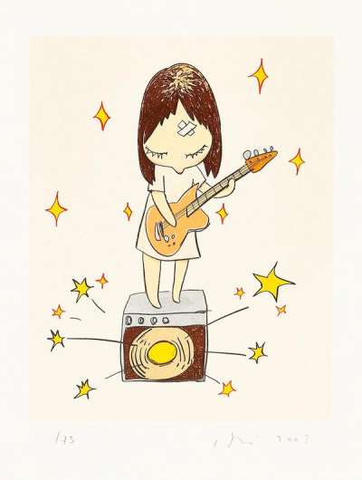 Yoshitomo Nara: Guitar Girl - Signed Print