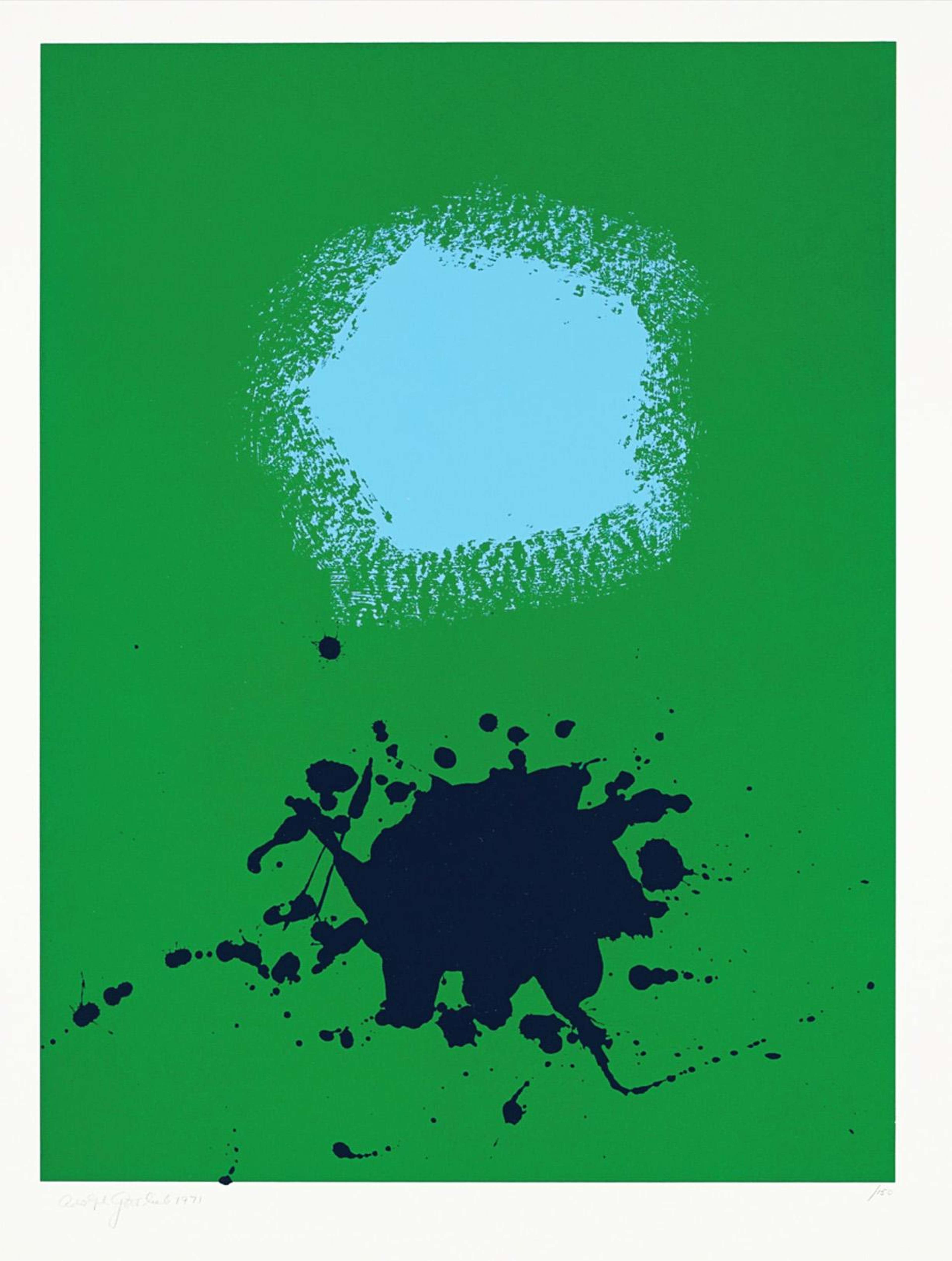 Blues On Green - Signed Print by Adolph Gottlieb 1970 - MyArtBroker