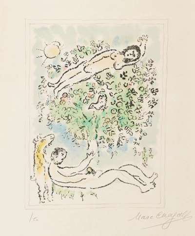 L'Arbre Fleuri II - Signed Print by Marc Chagall 1977 - MyArtBroker