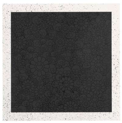 Black Flowers And Skulls Square - Signed Print by Takashi Murakami 2020 - MyArtBroker