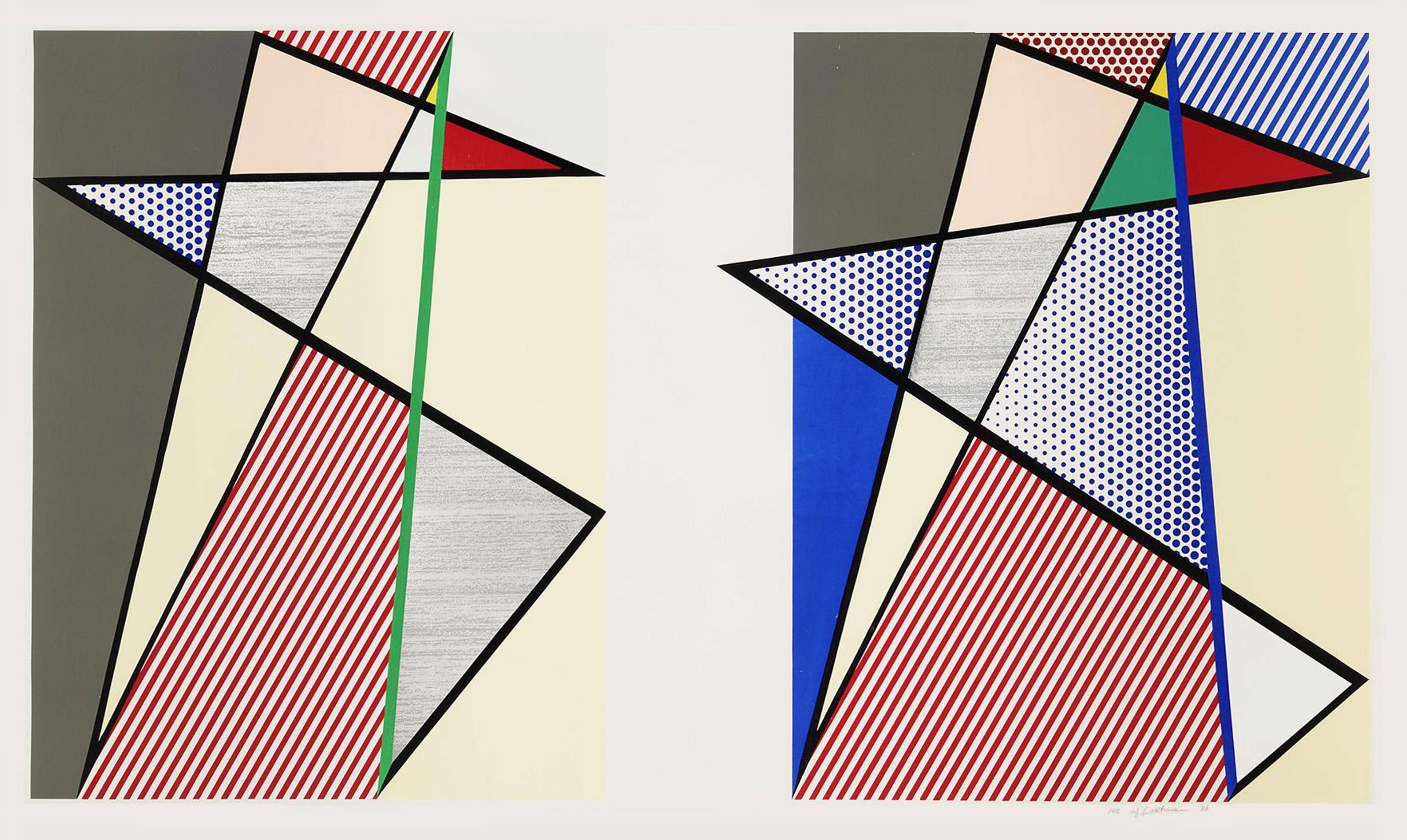 Imperfect Diptych (C. 225) - Signed Print by Roy Lichtenstein 1988 - MyArtBroker