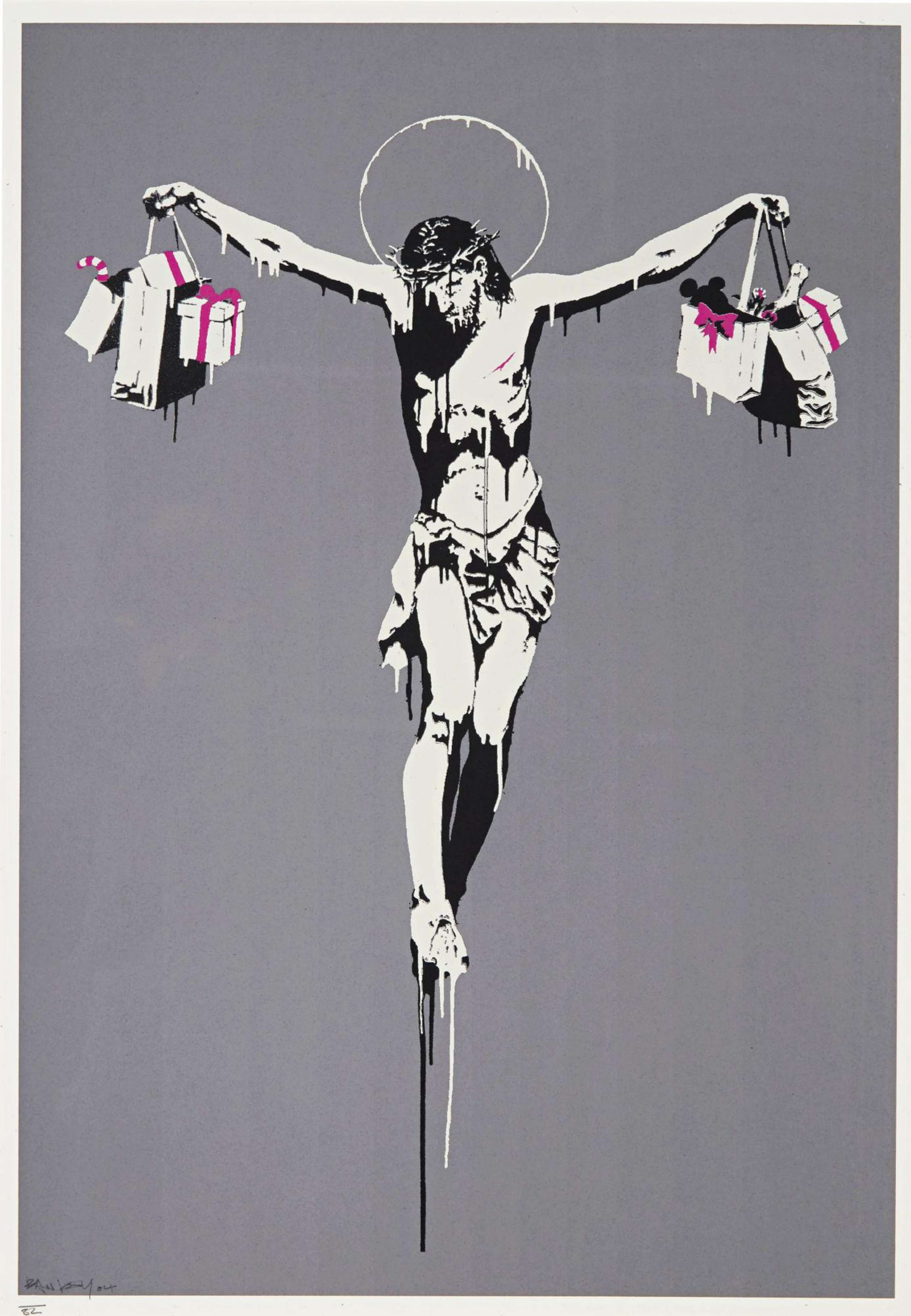 Christ With Shopping Bags by Banksy - MyArtBroker