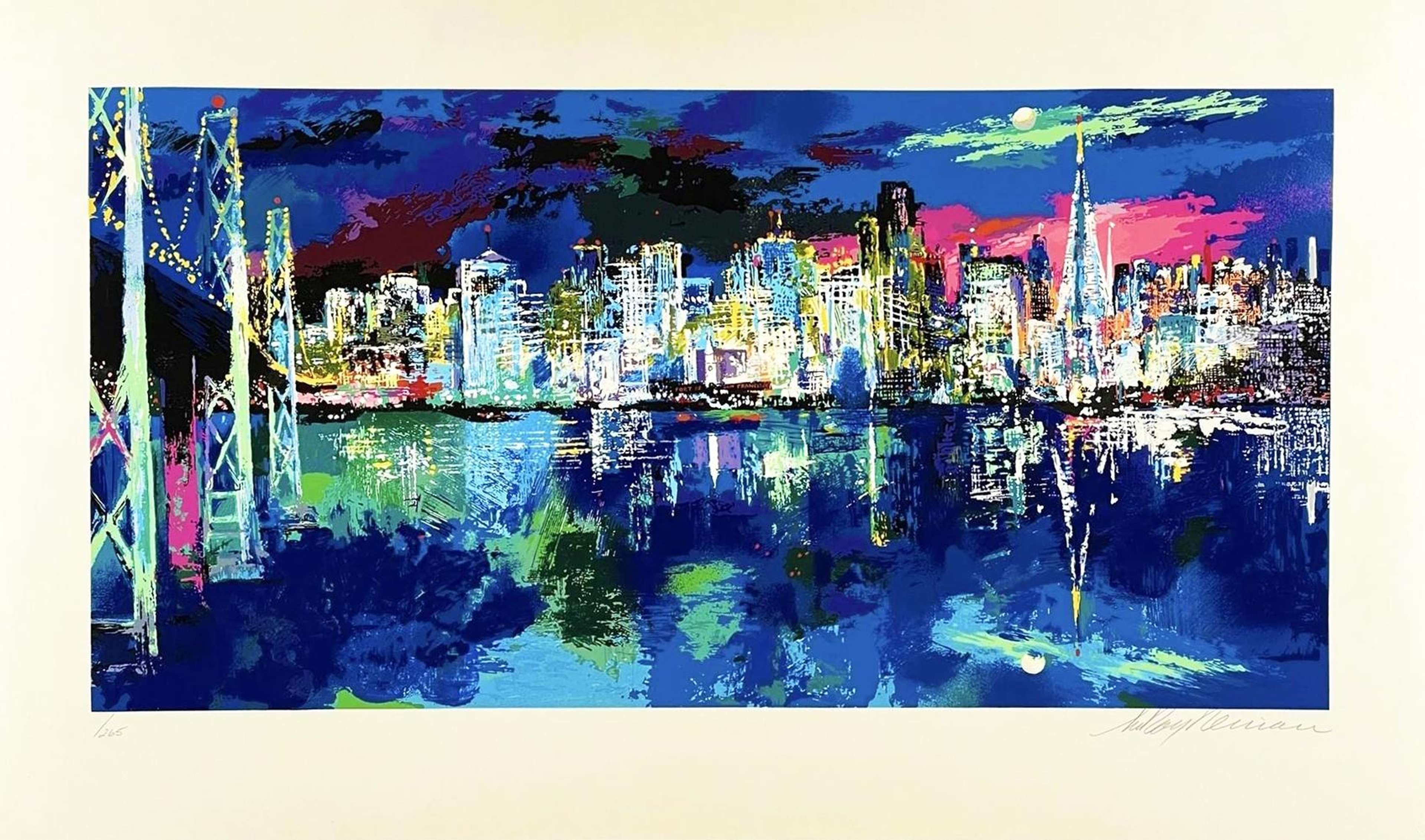 San Francisco By Night - Signed Print by Leroy Neiman 1991 - MyArtBroker