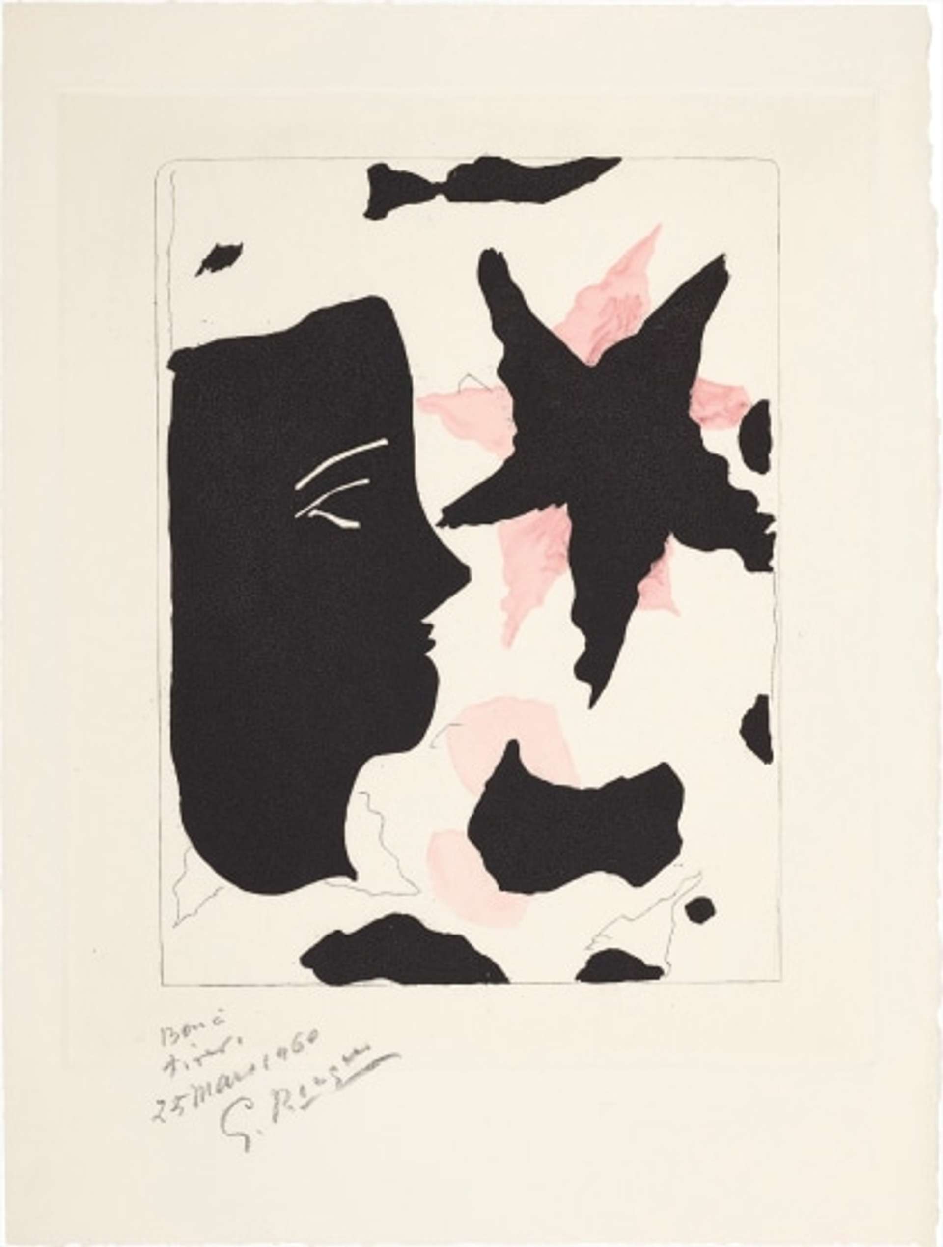 Tête En Profil Et L'Étoile - Signed Print by Georges Braque 1960 - MyArtBroker