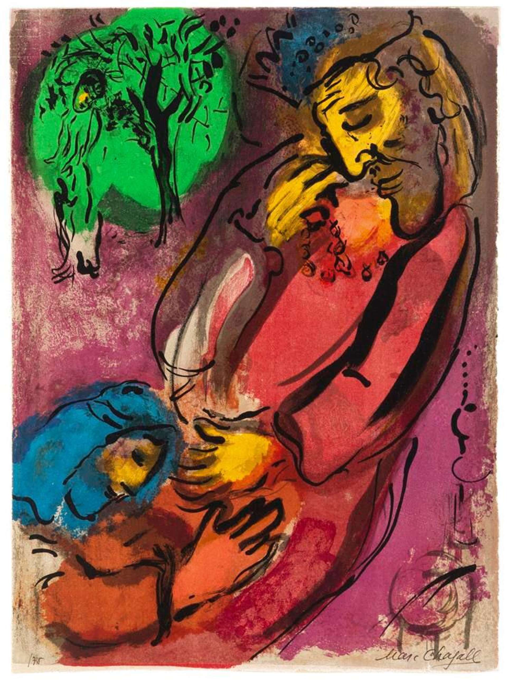 Marc Chagall: David And Absalom - Signed Print