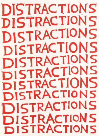 Distractions - Signed Print by David Shrigley 2022 - MyArtBroker