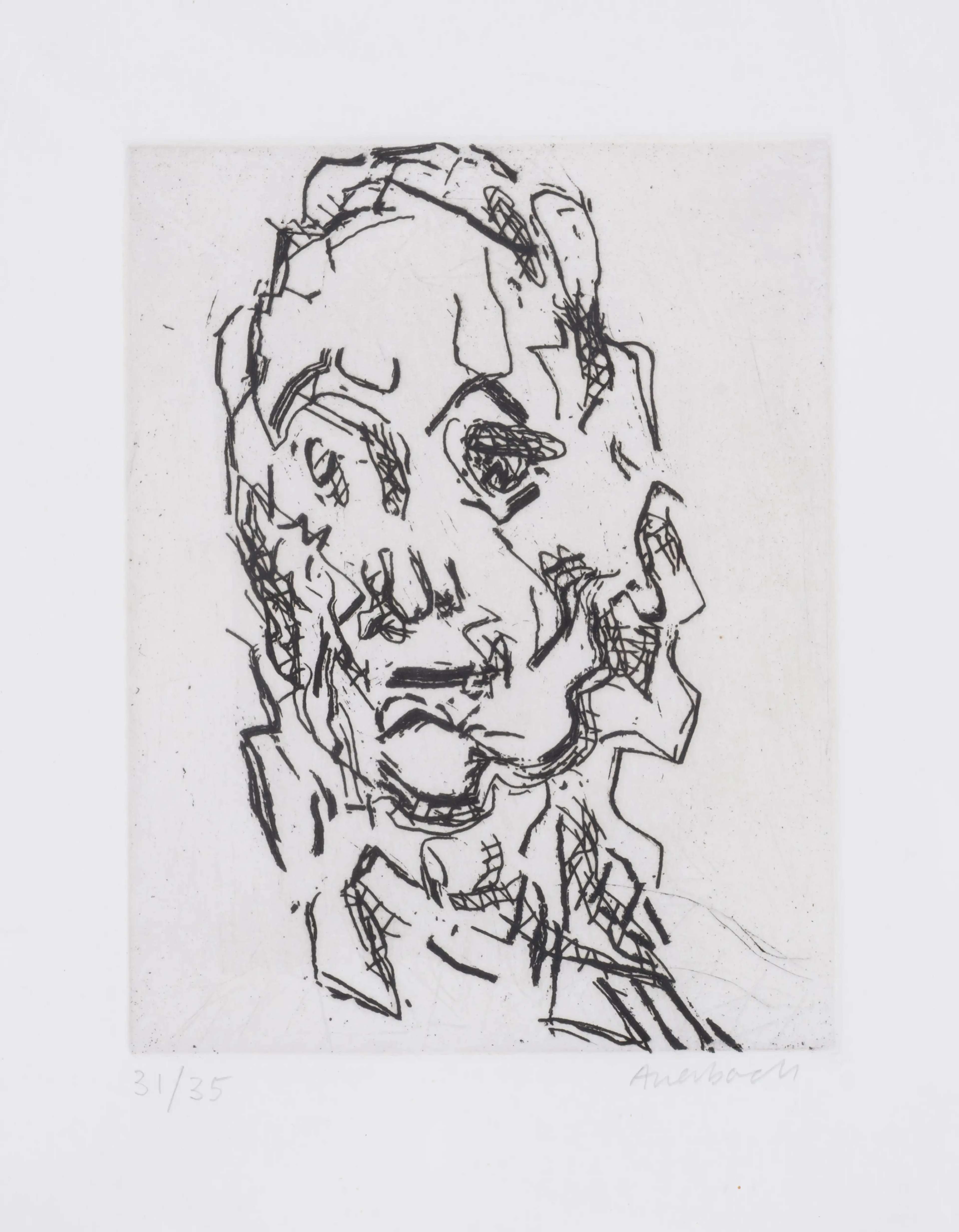 Ruth (H. 30) - Signed Print by Frank Auerbach 2001 - MyArtBroker