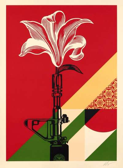 AR-15 Lily Portugal - Signed Print by Shepard Fairey 2021 - MyArtBroker