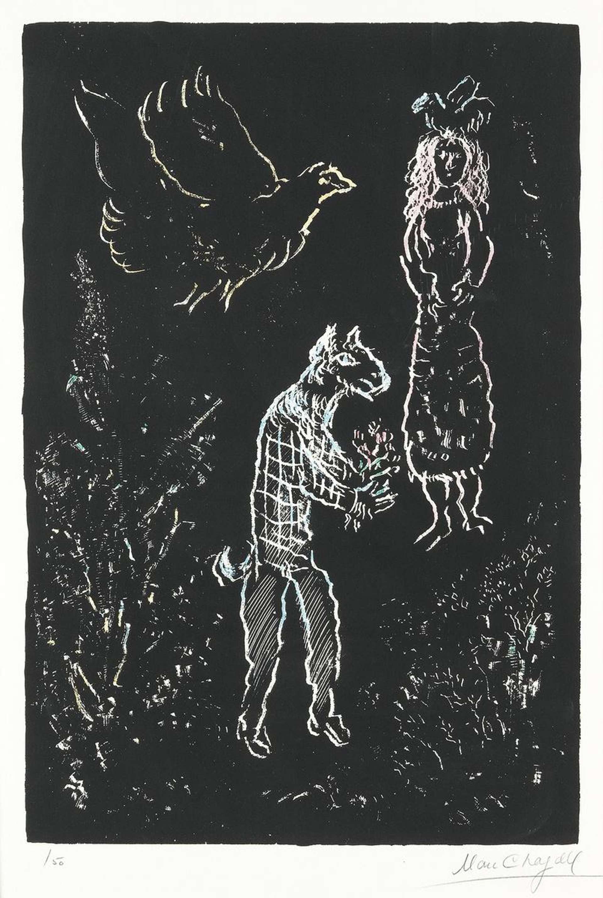 Nuit Eté - Signed Print by Marc Chagall 1973 - MyArtBroker