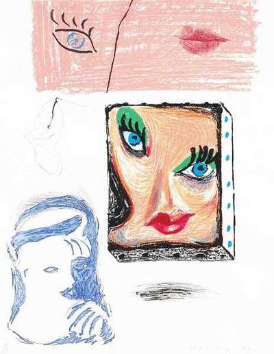 David Hockney: An Image Of Celia (study) - Signed Print