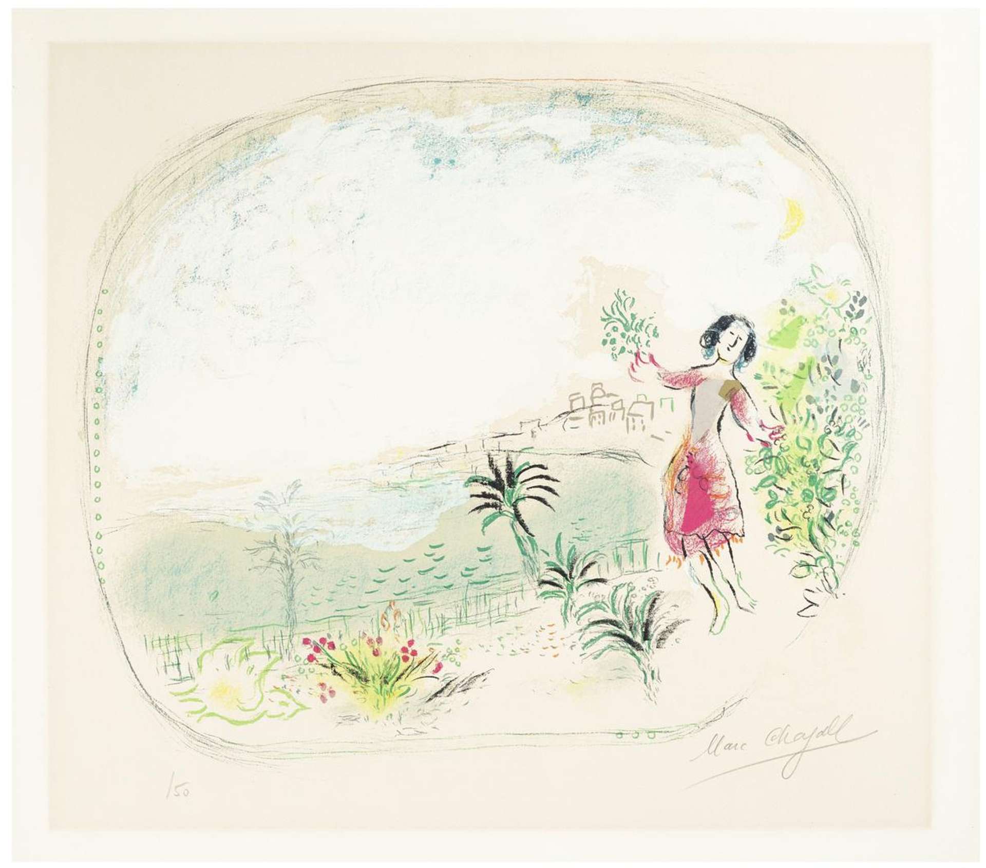La Baie Des Anges (Côte d'Azur) - Signed Print by Marc Chagall 1967 - MyArtBroker