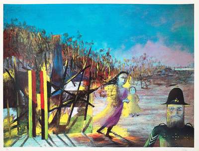 Mrs Reardon At Glenrowan - Signed Print by Sidney Nolan 1971 - MyArtBroker