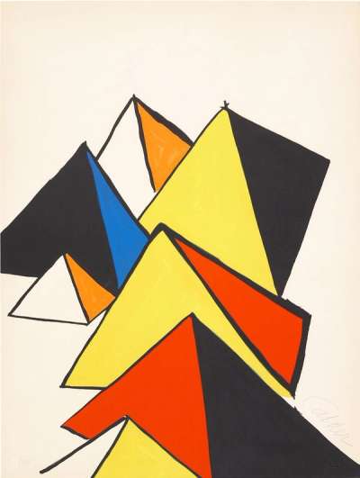 Pyramids - Signed Print by Alexander Calder 1970 - MyArtBroker
