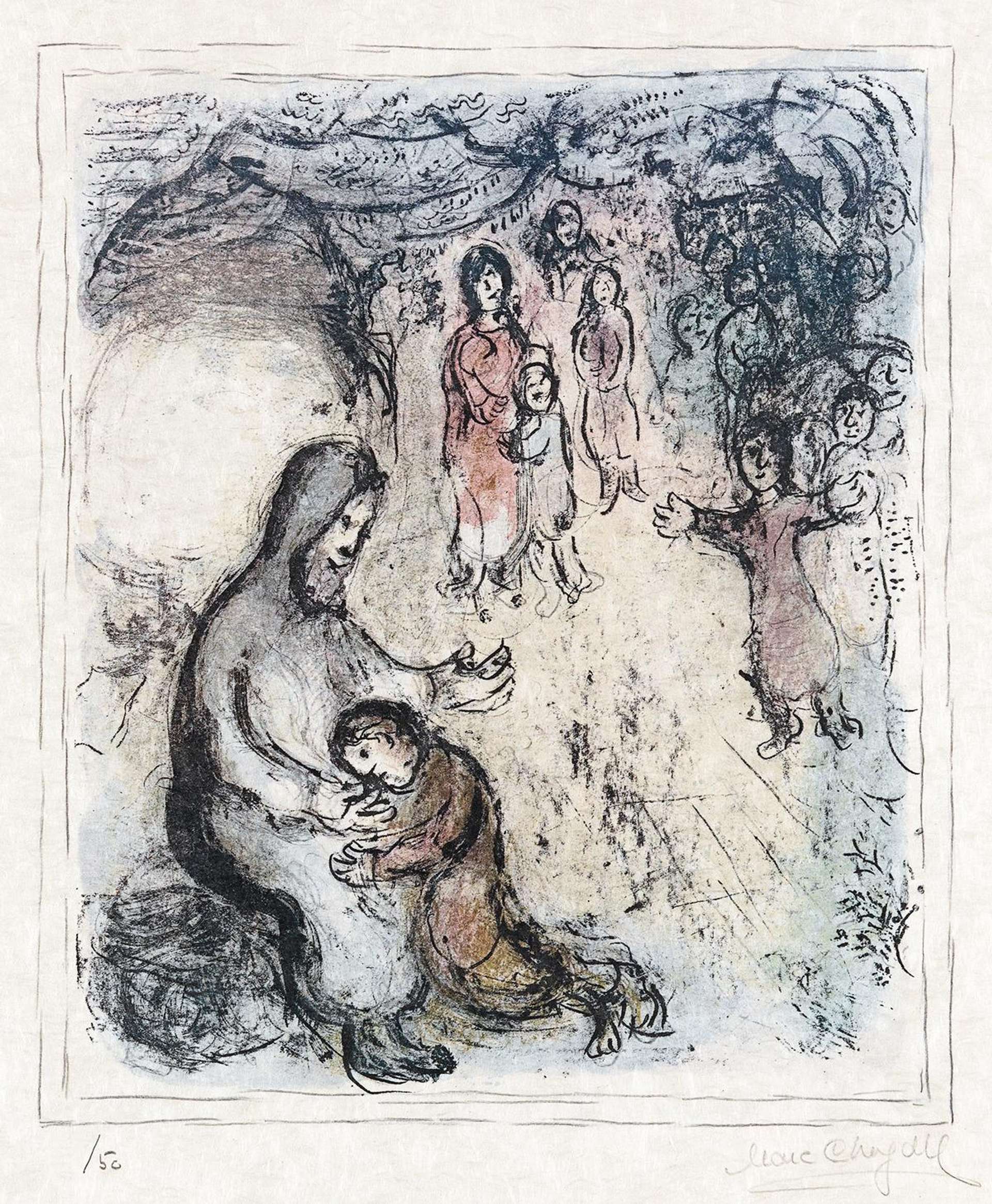 La Bénédiction De Jacob - Signed Print by Marc Chagall 1979 - MyArtBroker