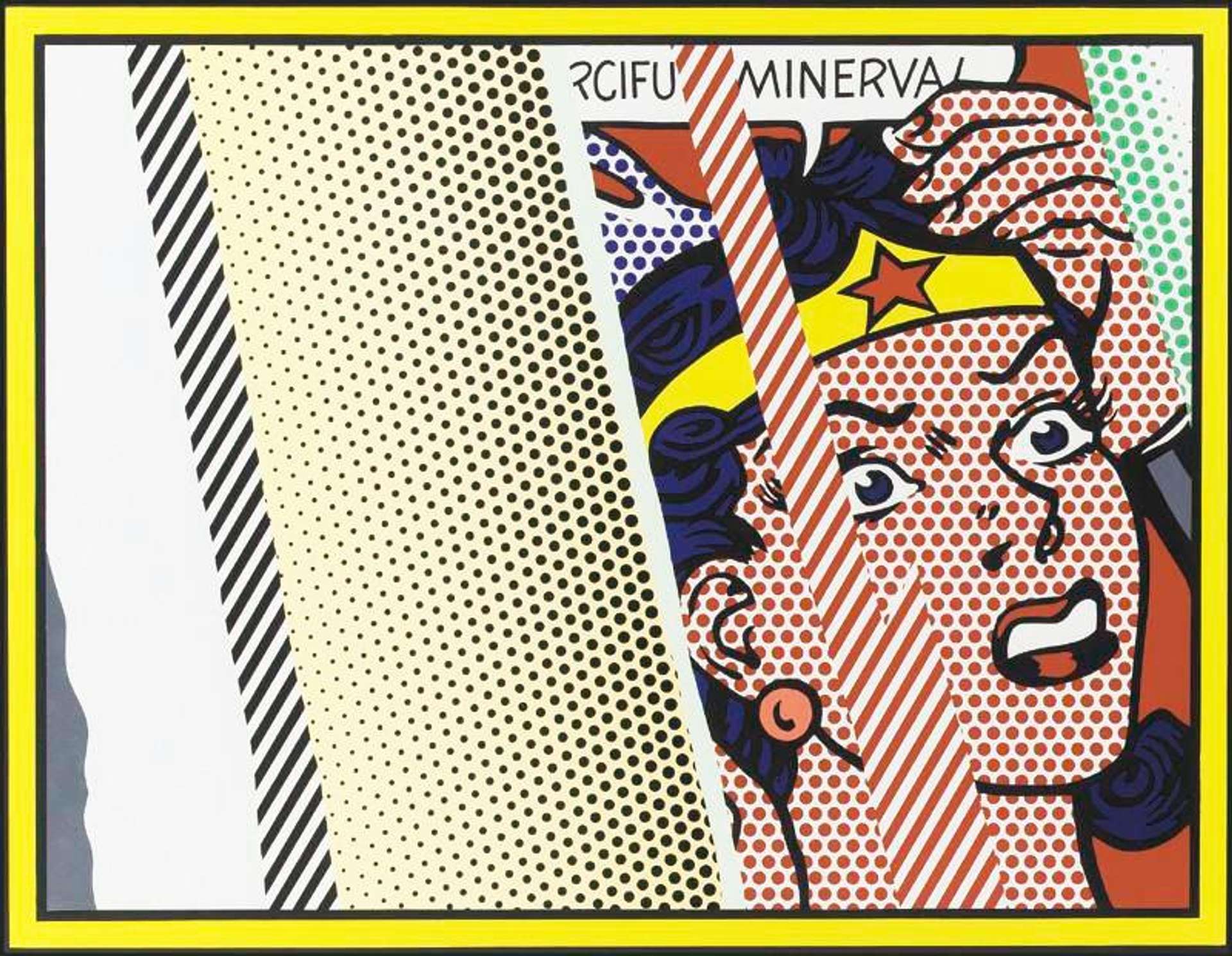 Roy Lichtenstein: Reflections On Minerva - Signed Mixed Media