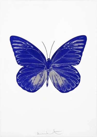 Damien Hirst: The Souls I (Westminster blue, silver gloss) - Signed Print