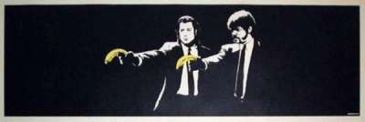 Banksy: Pulp Fiction (AP, stretched version) - Signed Print