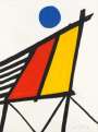Alexander Calder: Blue Sun - Signed Print