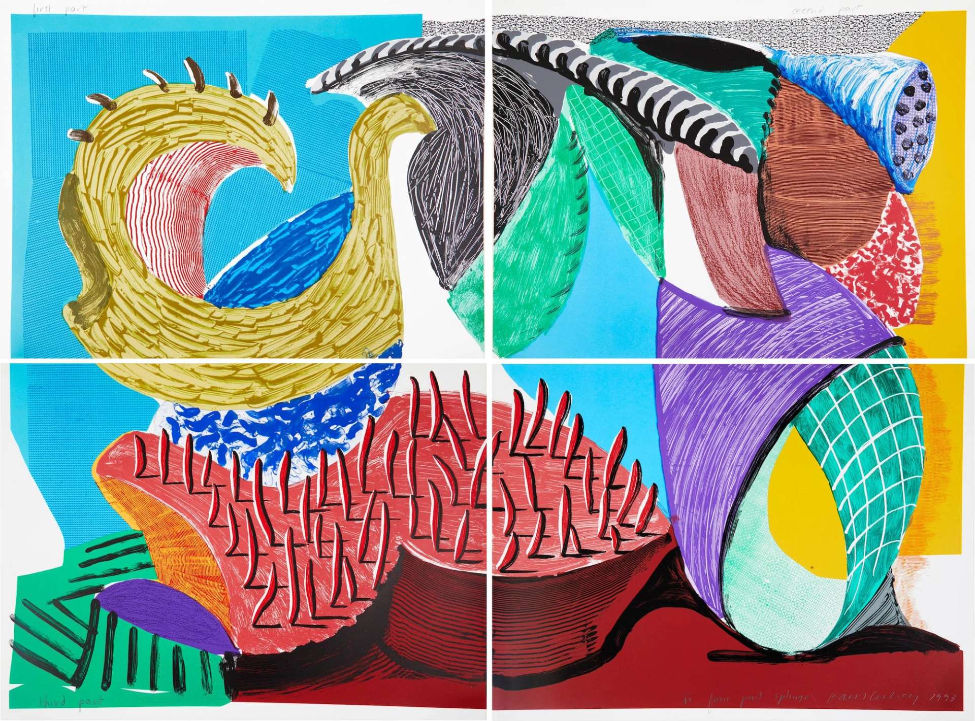 Four Part Splinge by David Hockney - MyArtBroker