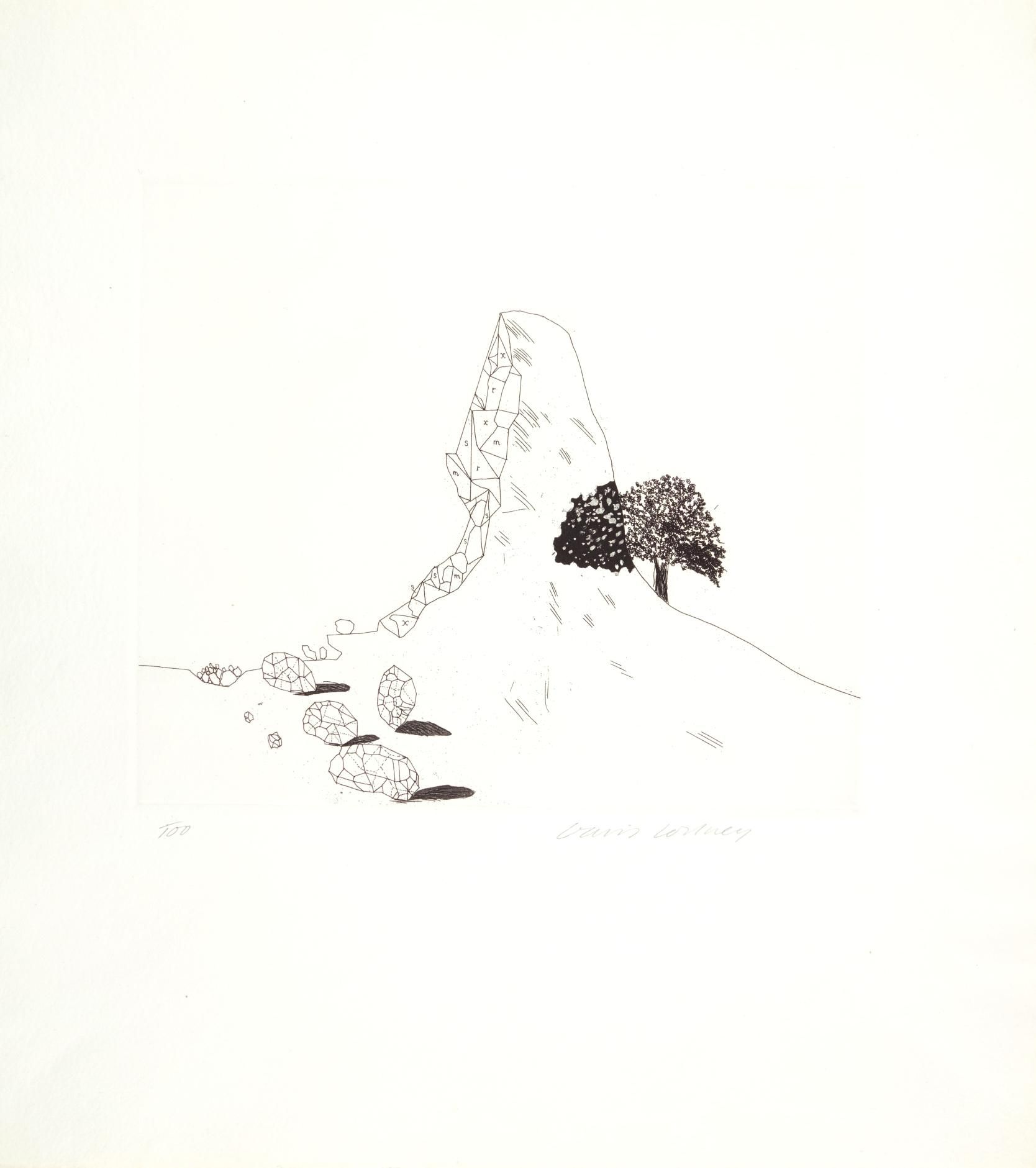 David Hockney The Glass Mountain Shattered (Signed Print) 1969