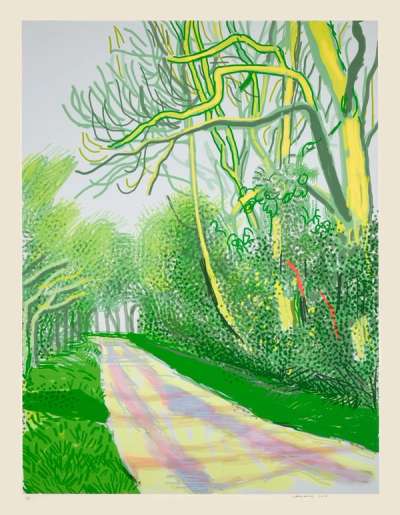 The Arrival Of Spring In Woldgate, East Yorkshire In 2011 (twenty eleven) - 12 April, No. 2 - Signed Print by David Hockney 2011 - MyArtBroker