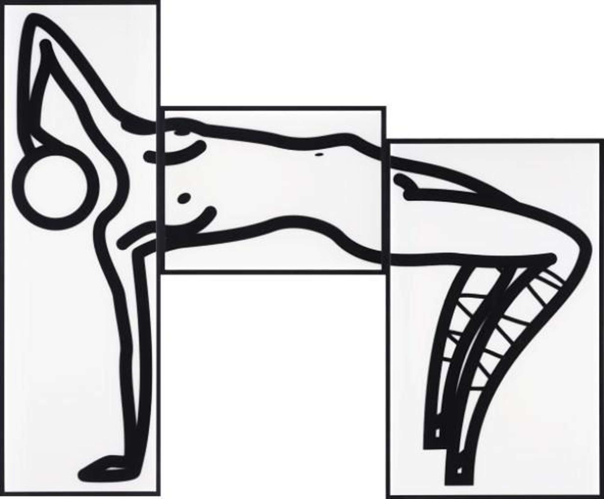 Julian Opie: This Is Shahnoza In 3 Parts 1 - Signed Mixed Media